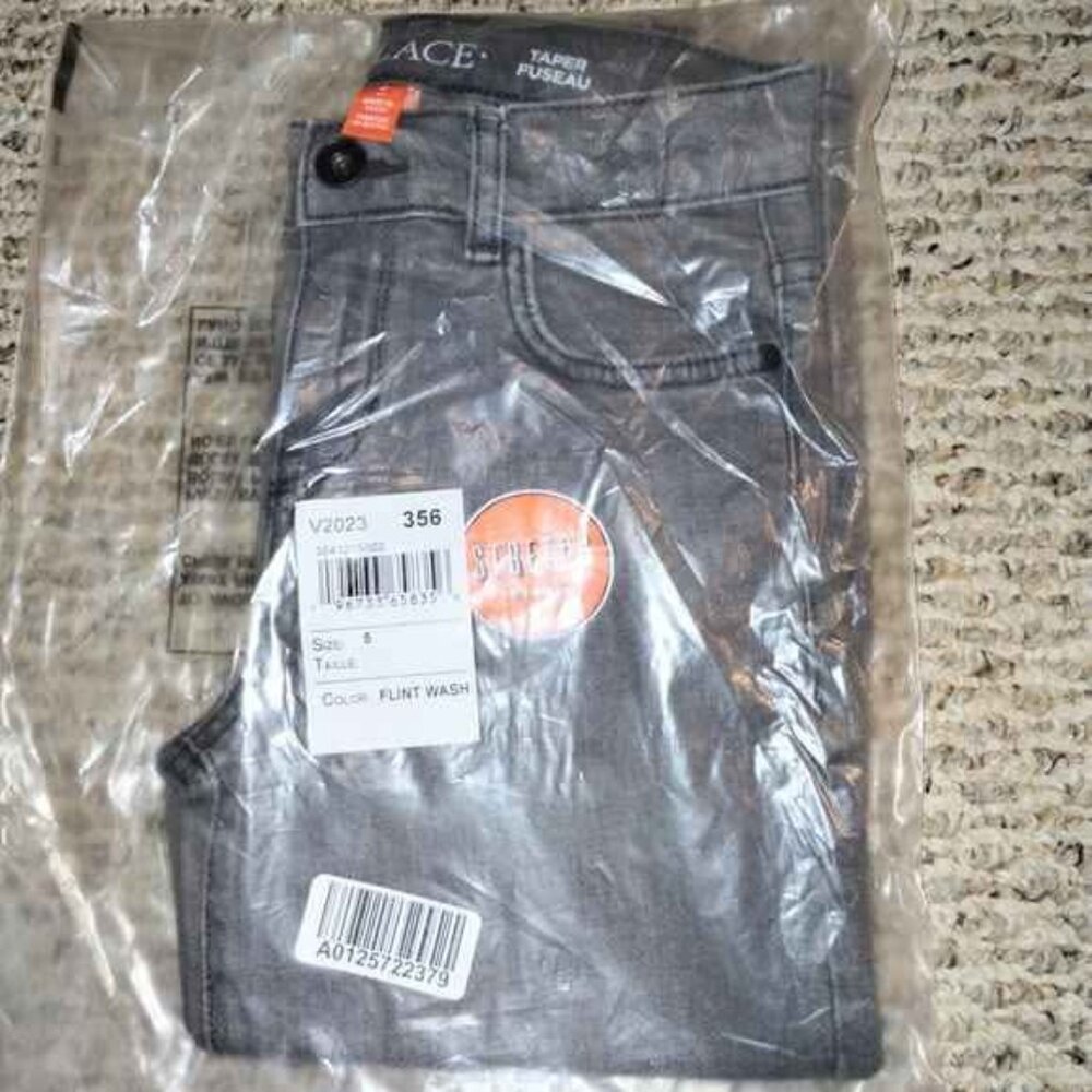 NWT Children's Place Grey tapered jeans stretch Size 5